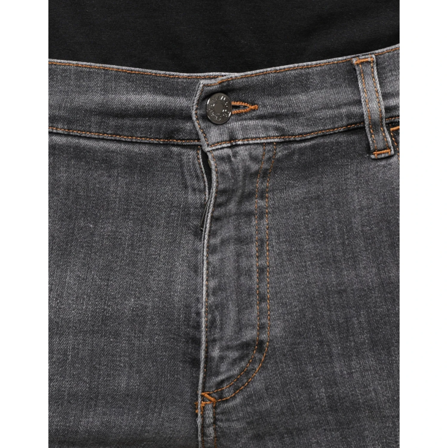 Dark Gray Cotton Stretch Skinny Denim Jeans