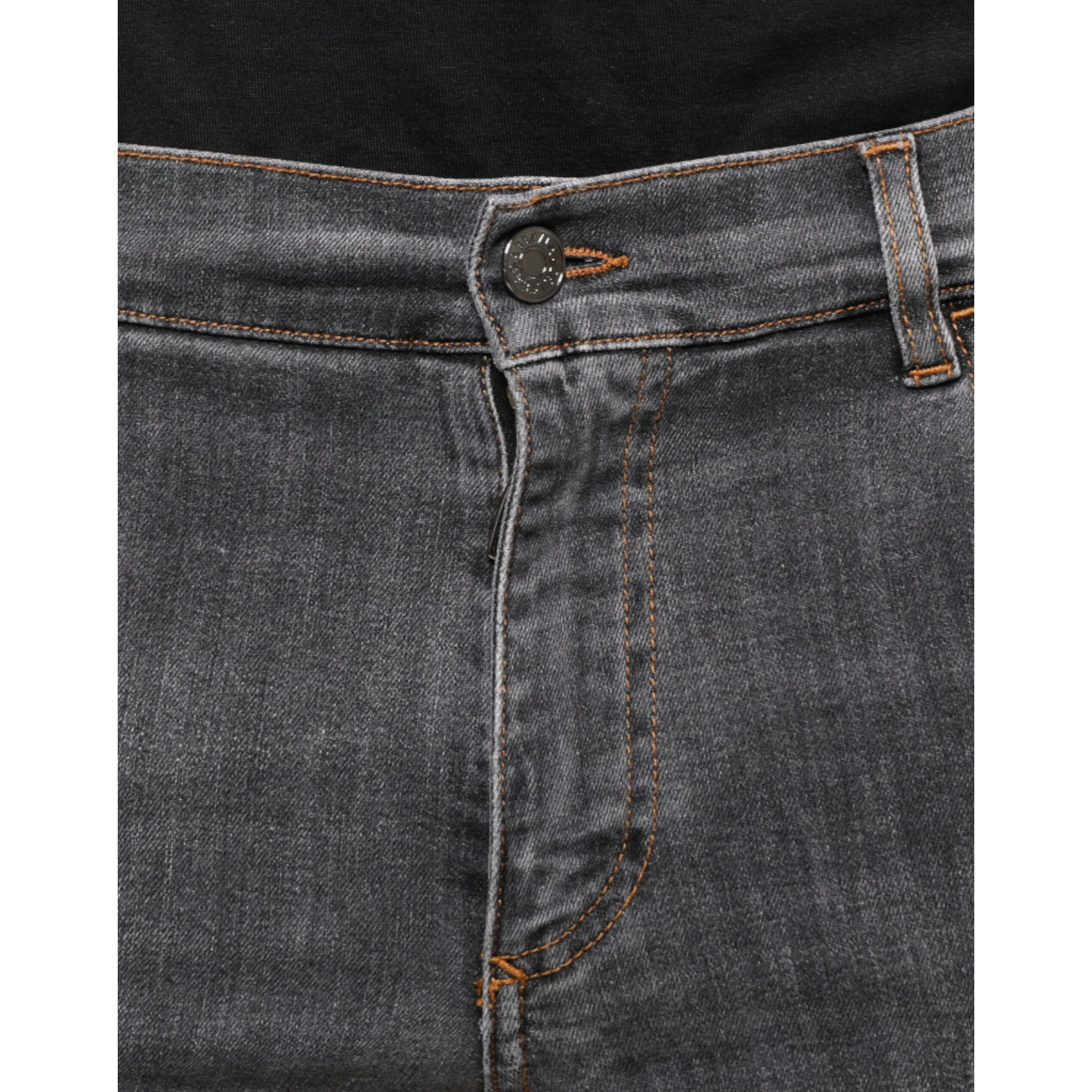 Dark Gray Cotton Stretch Skinny Denim Jeans