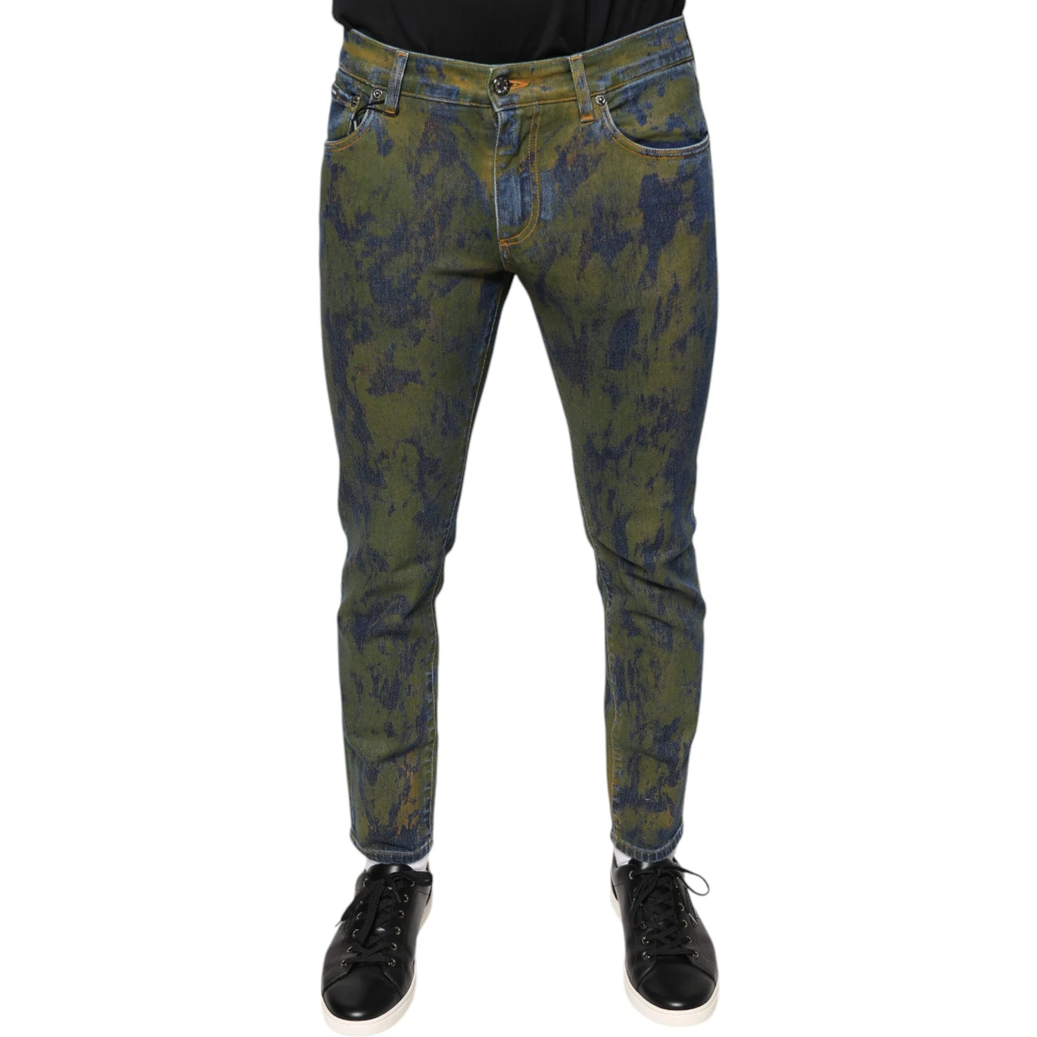 Blue Cotton Dye Slim Fit Men Denim Jeans