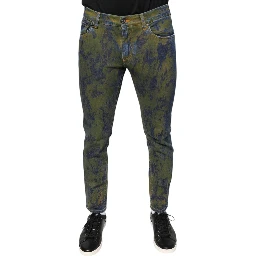 Blue Cotton Dye Slim Fit Men Denim Jeans