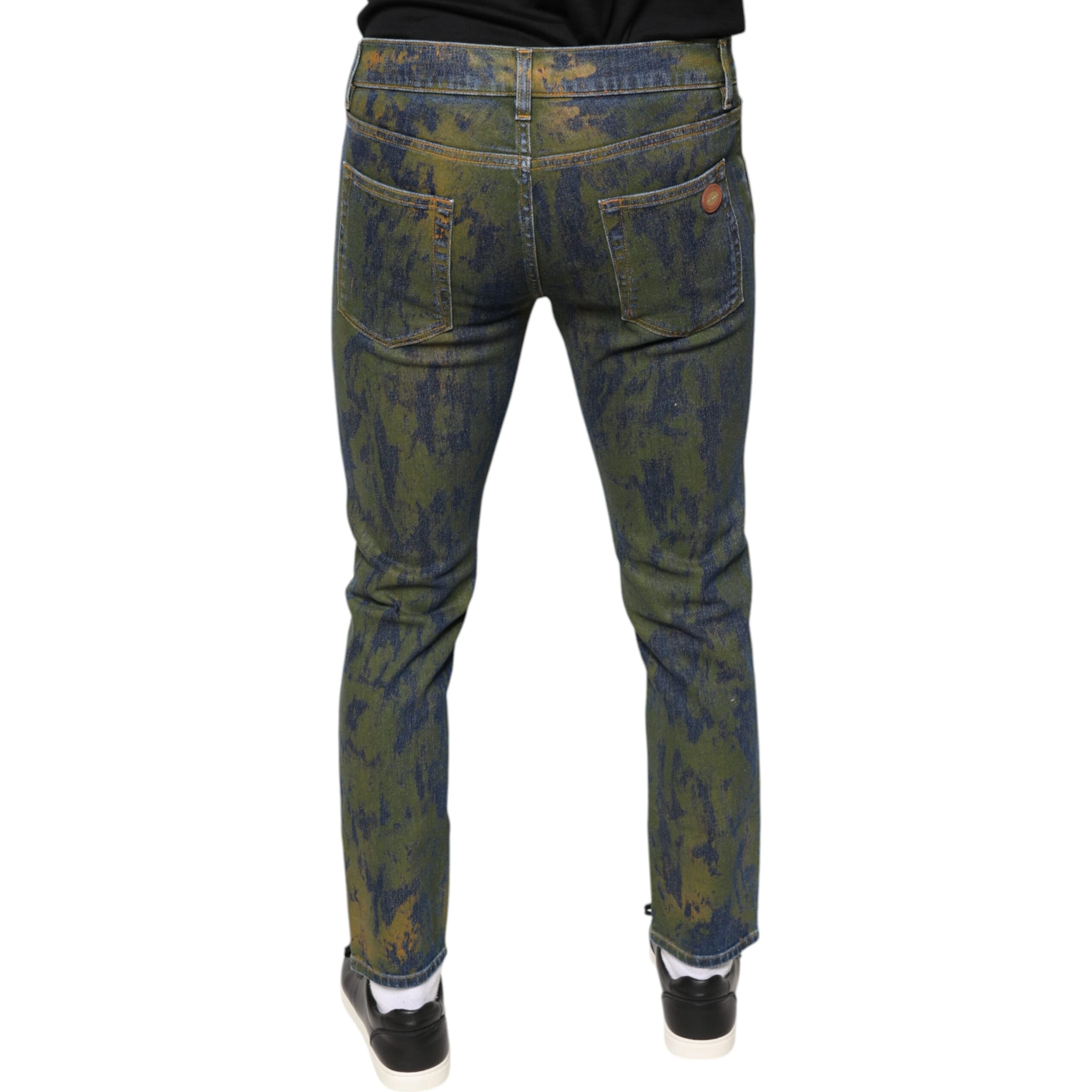 Blue Cotton Dye Slim Fit Men Denim Jeans