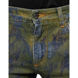 Blue Cotton Dye Slim Fit Men Denim Jeans