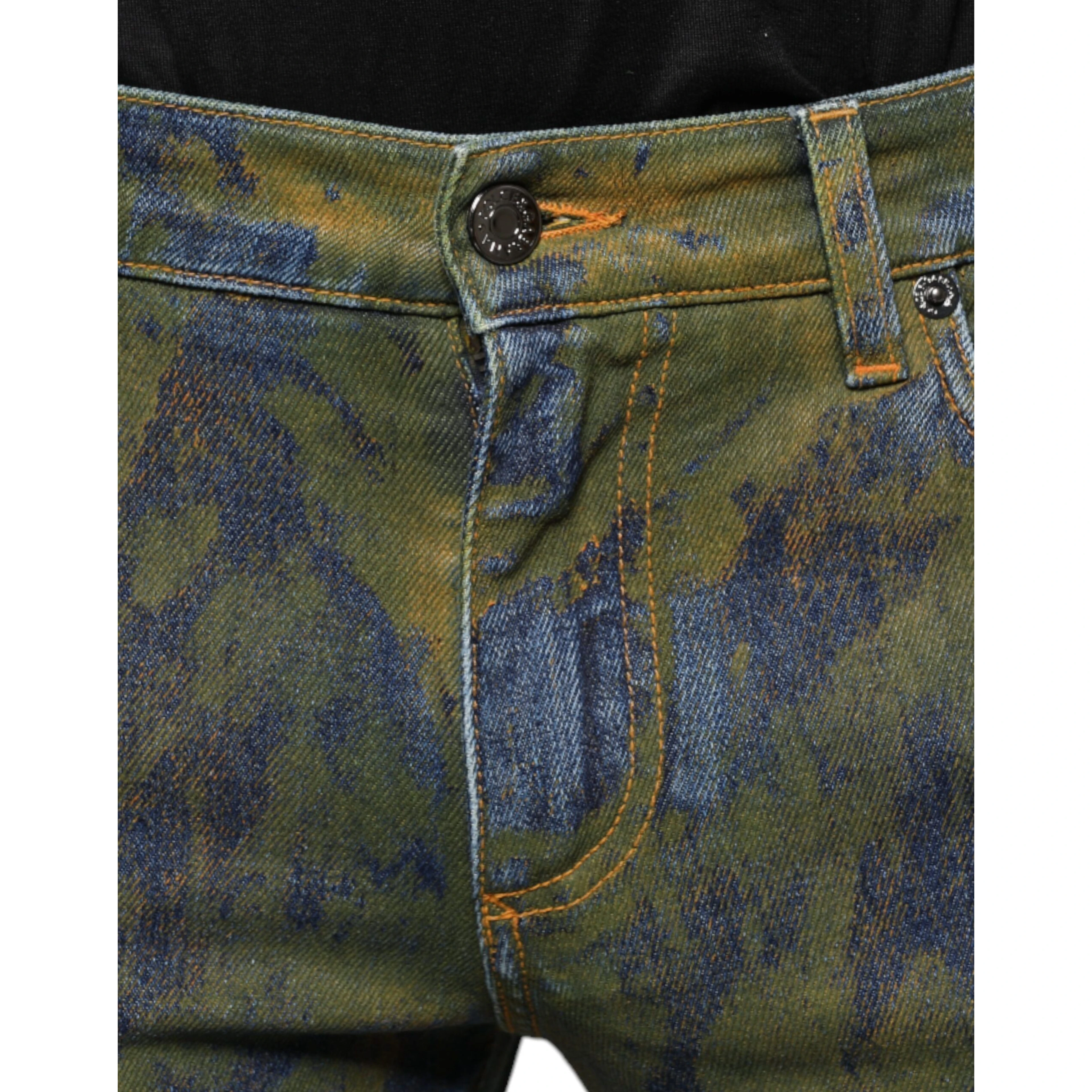 Blue Cotton Dye Slim Fit Men Denim Jeans