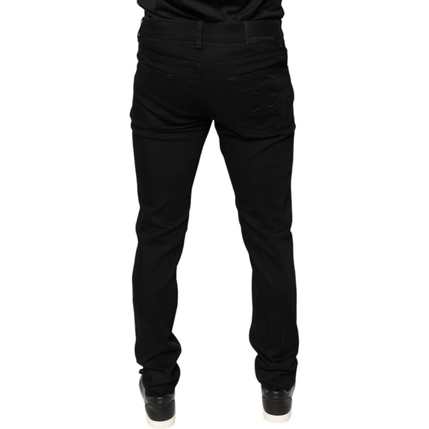 Black Cotton Stretch Skinny Men Denim Jeans