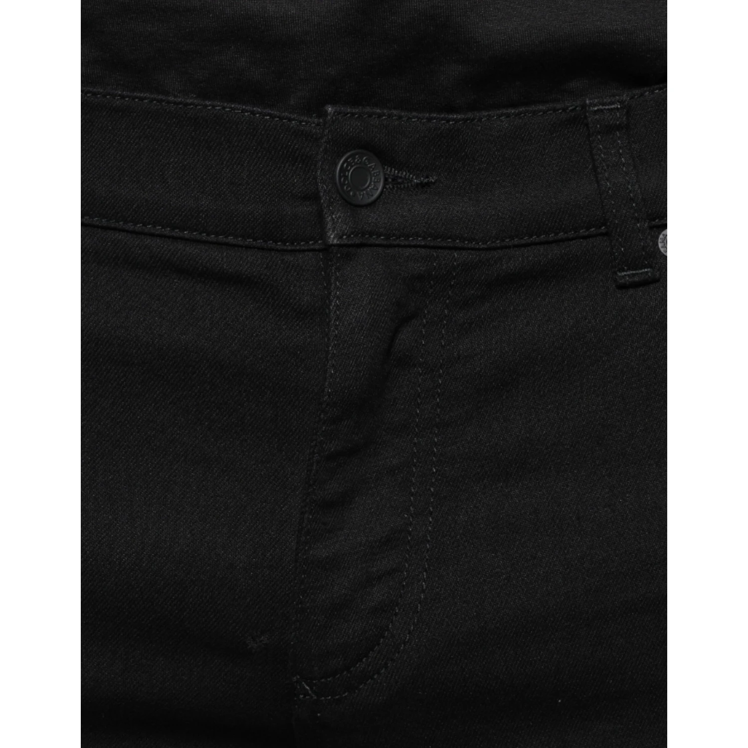 Black Cotton Stretch Skinny Men Denim Jeans