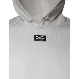 White D&G Logo Hooded Men Sweatshirt Sweater