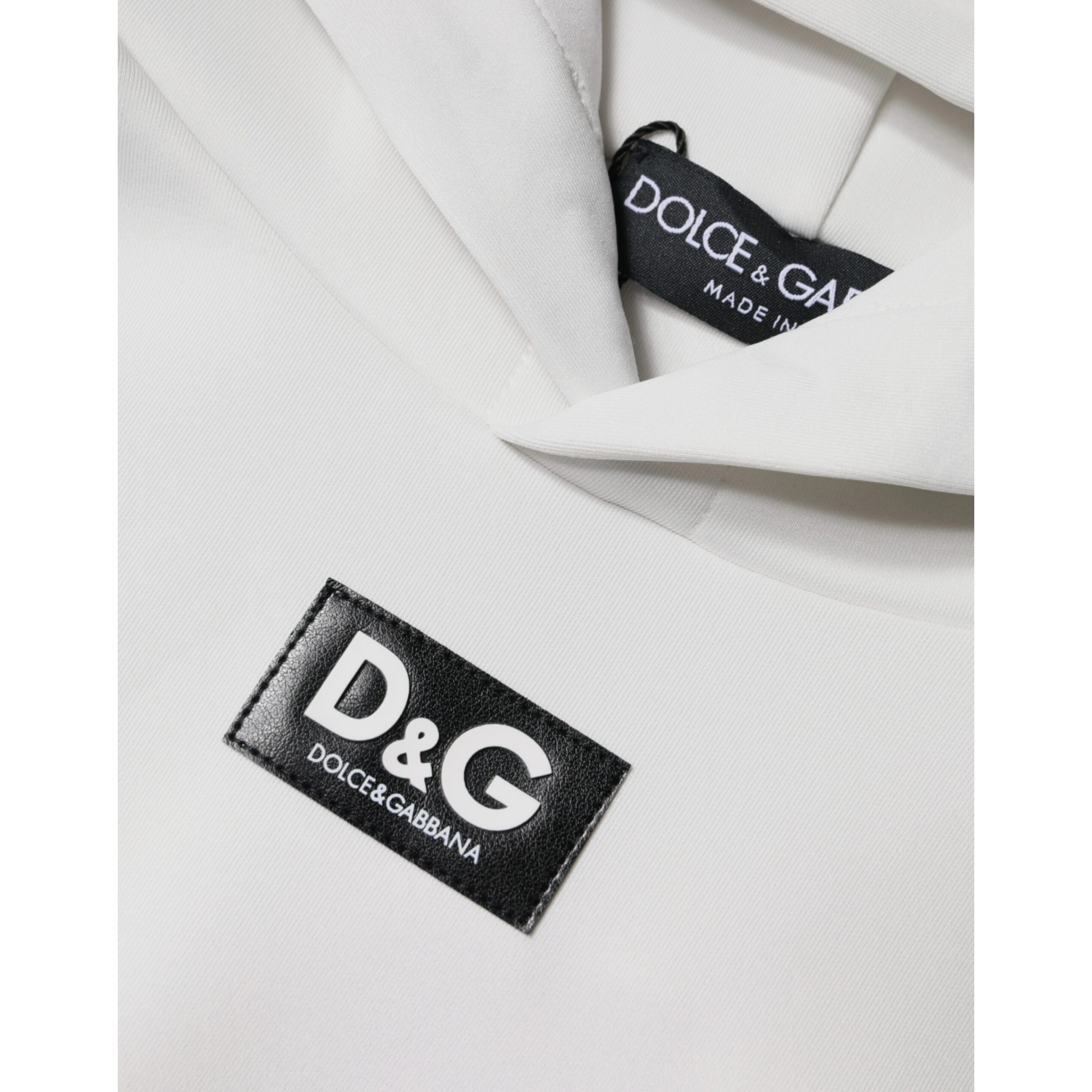 White D&G Logo Hooded Men Sweatshirt Sweater