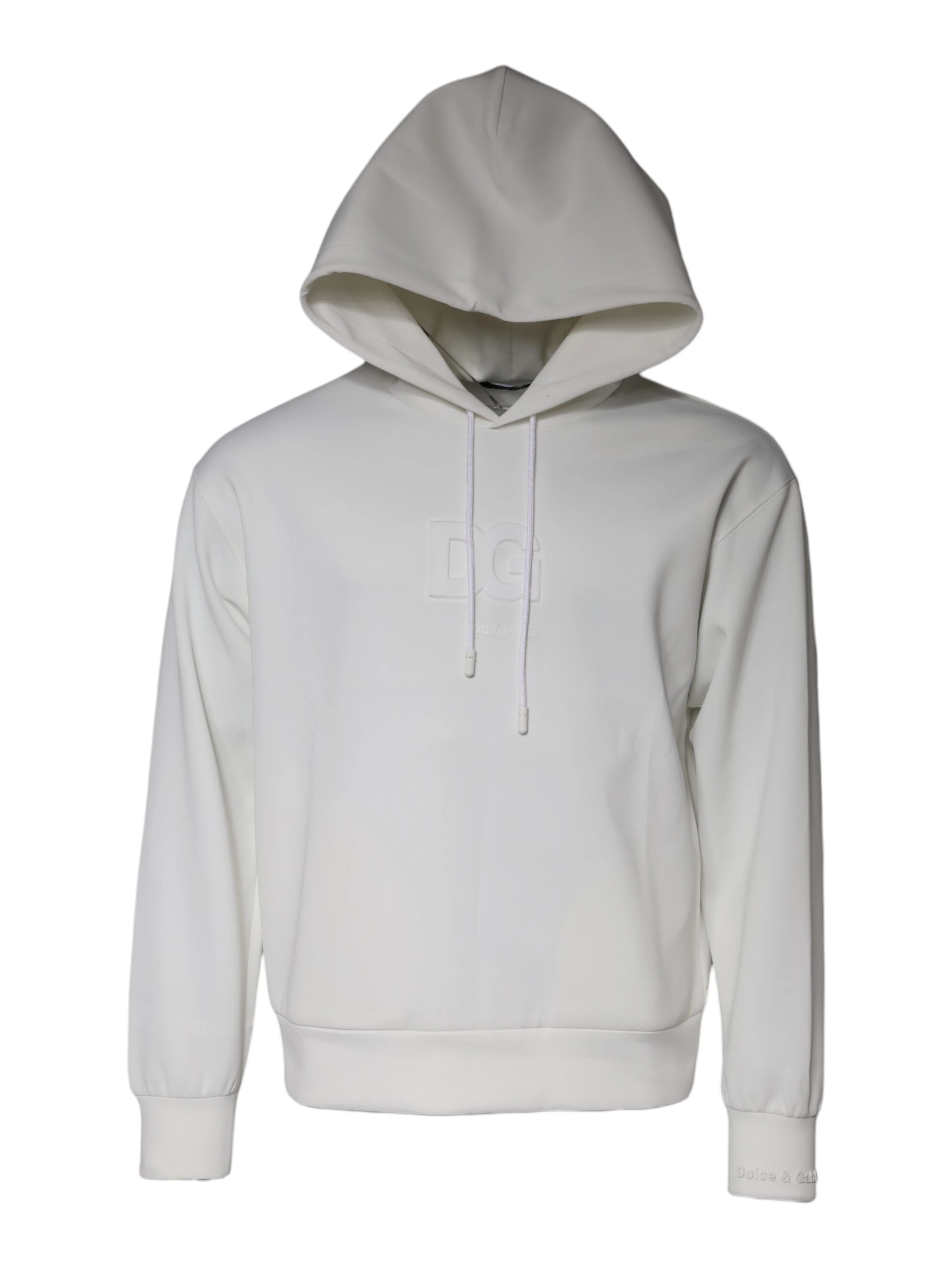 White DG Logo Hooded Men Sweatshirt Sweater