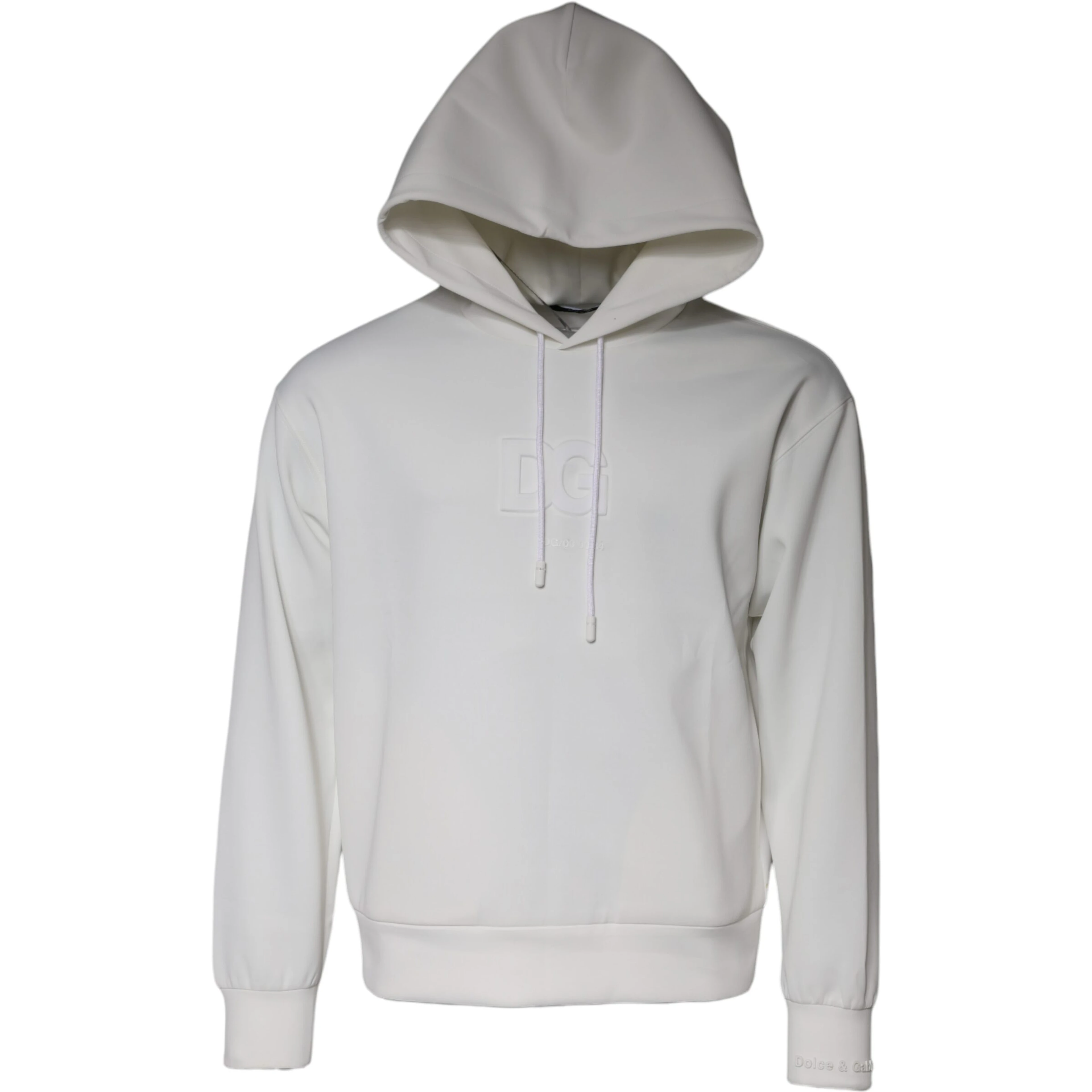 White DG Logo Hooded Men Sweatshirt Sweater