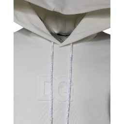 White DG Logo Hooded Men Sweatshirt Sweater