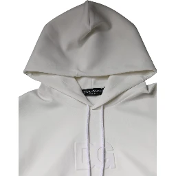White DG Logo Hooded Men Sweatshirt Sweater
