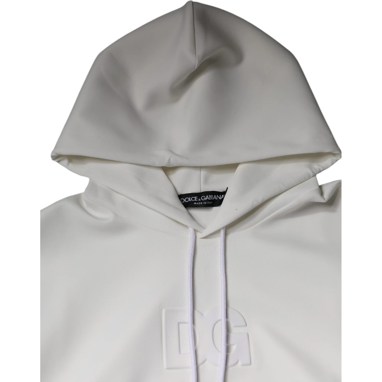 White DG Logo Hooded Men Sweatshirt Sweater