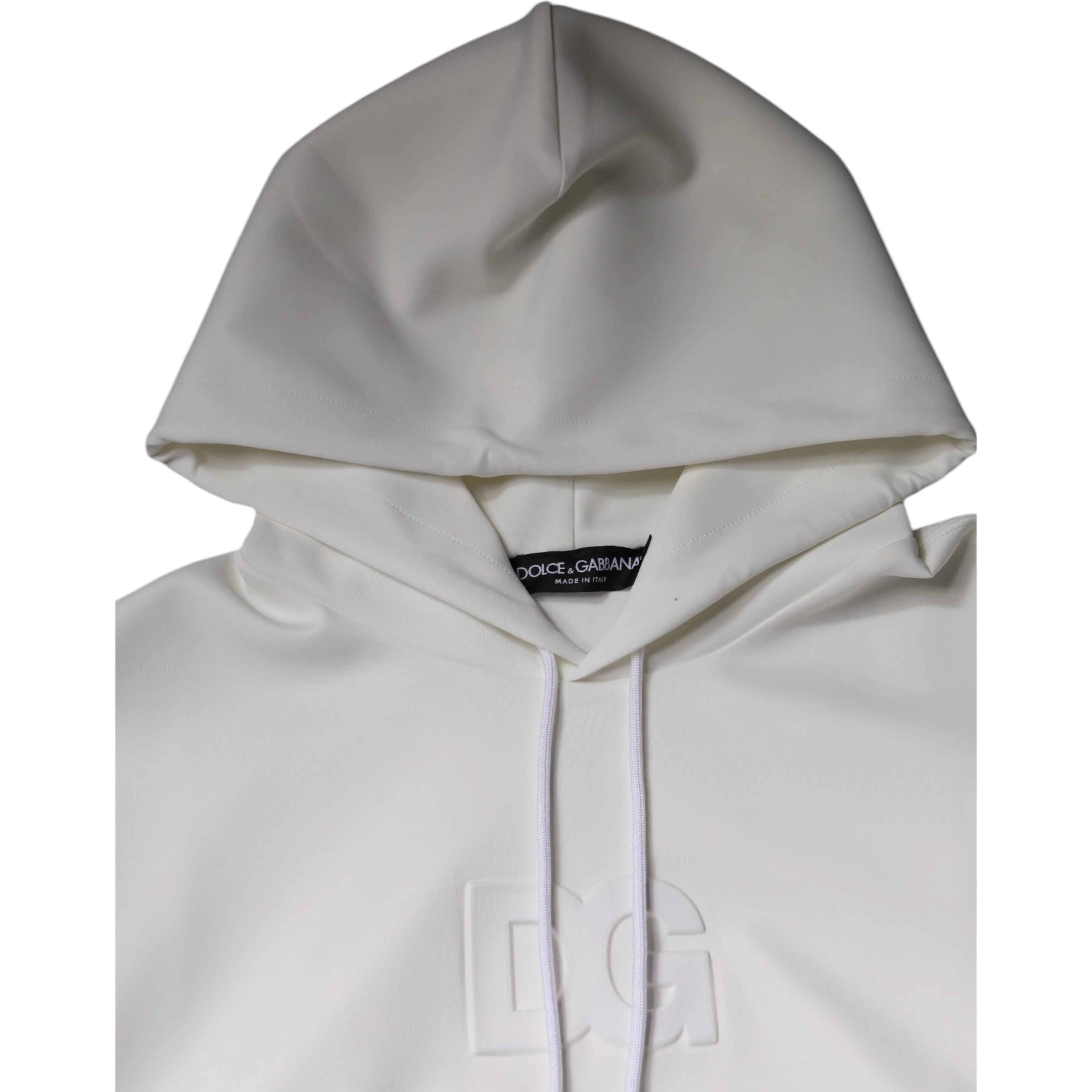 White DG Logo Hooded Men Sweatshirt Sweater