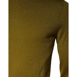 Brown Cashmere Turtleneck Pullover Sweater
