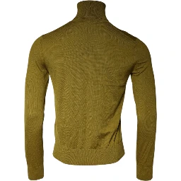 Brown Cashmere Turtleneck Pullover Sweater