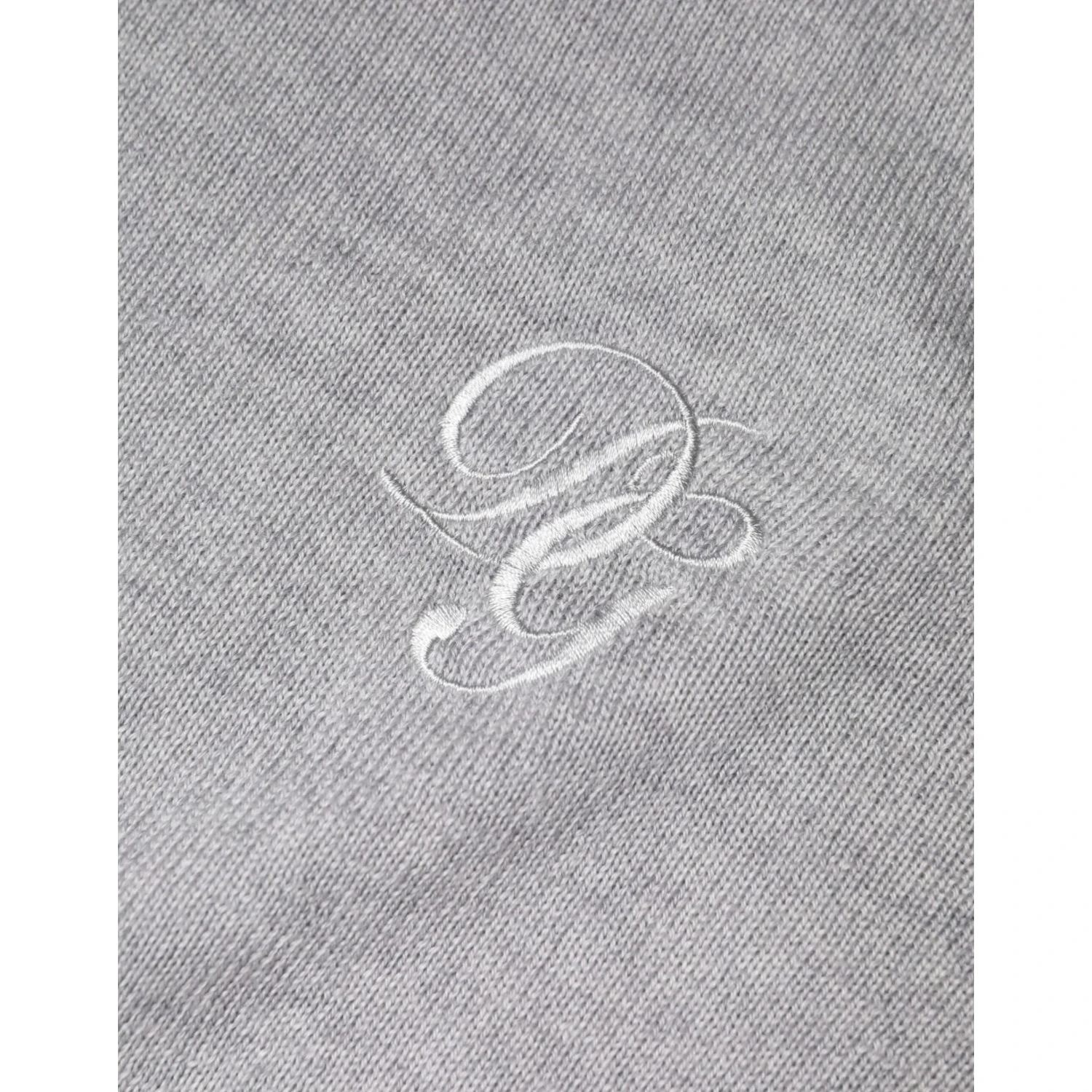 Light Gray Wool Crew Neck Pullover Sweater