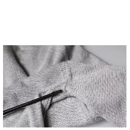 Light Gray Wool Crew Neck Pullover Sweater