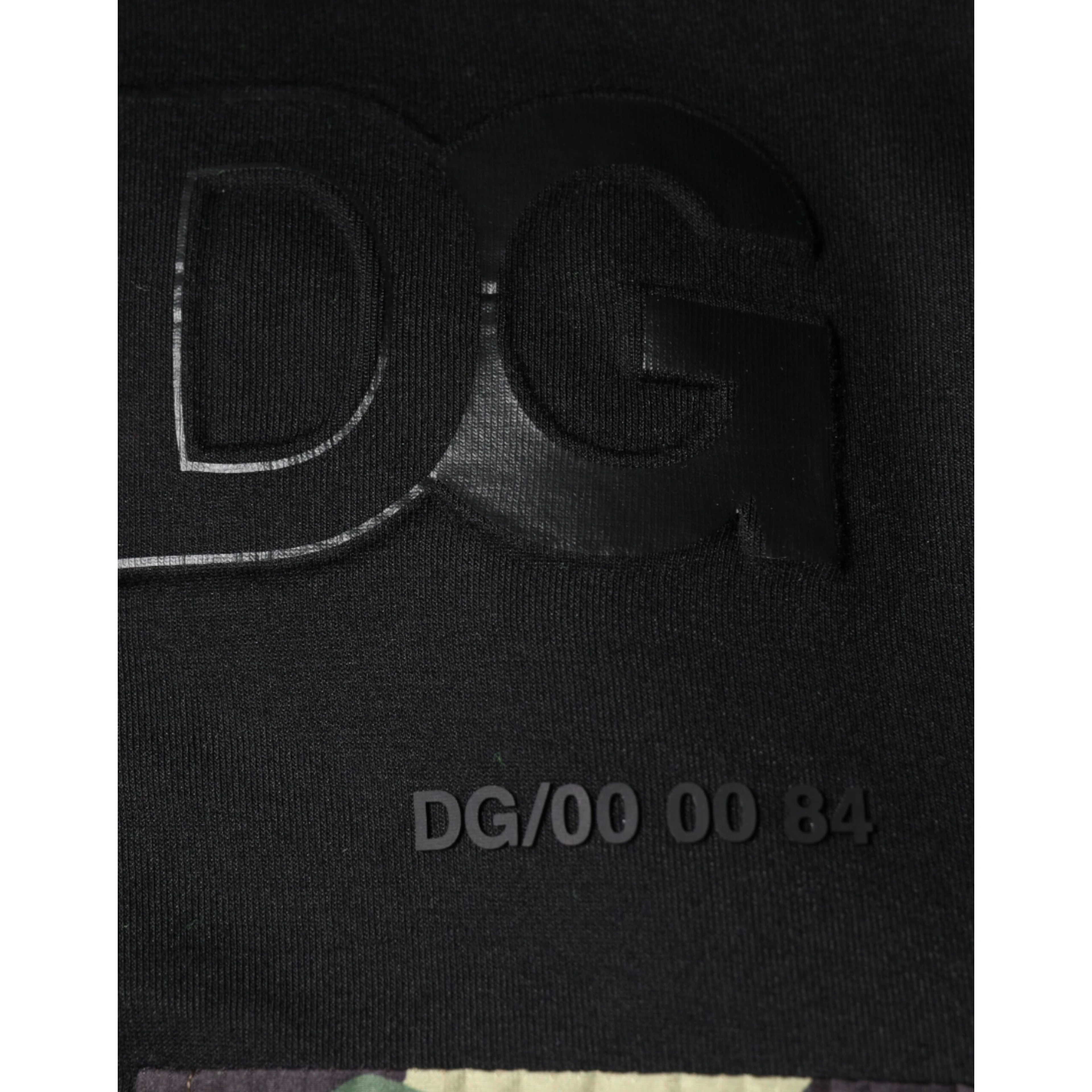 Black Pocket CottonHooded Sweatshirt Sweater