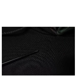 Black Pocket CottonHooded Sweatshirt Sweater