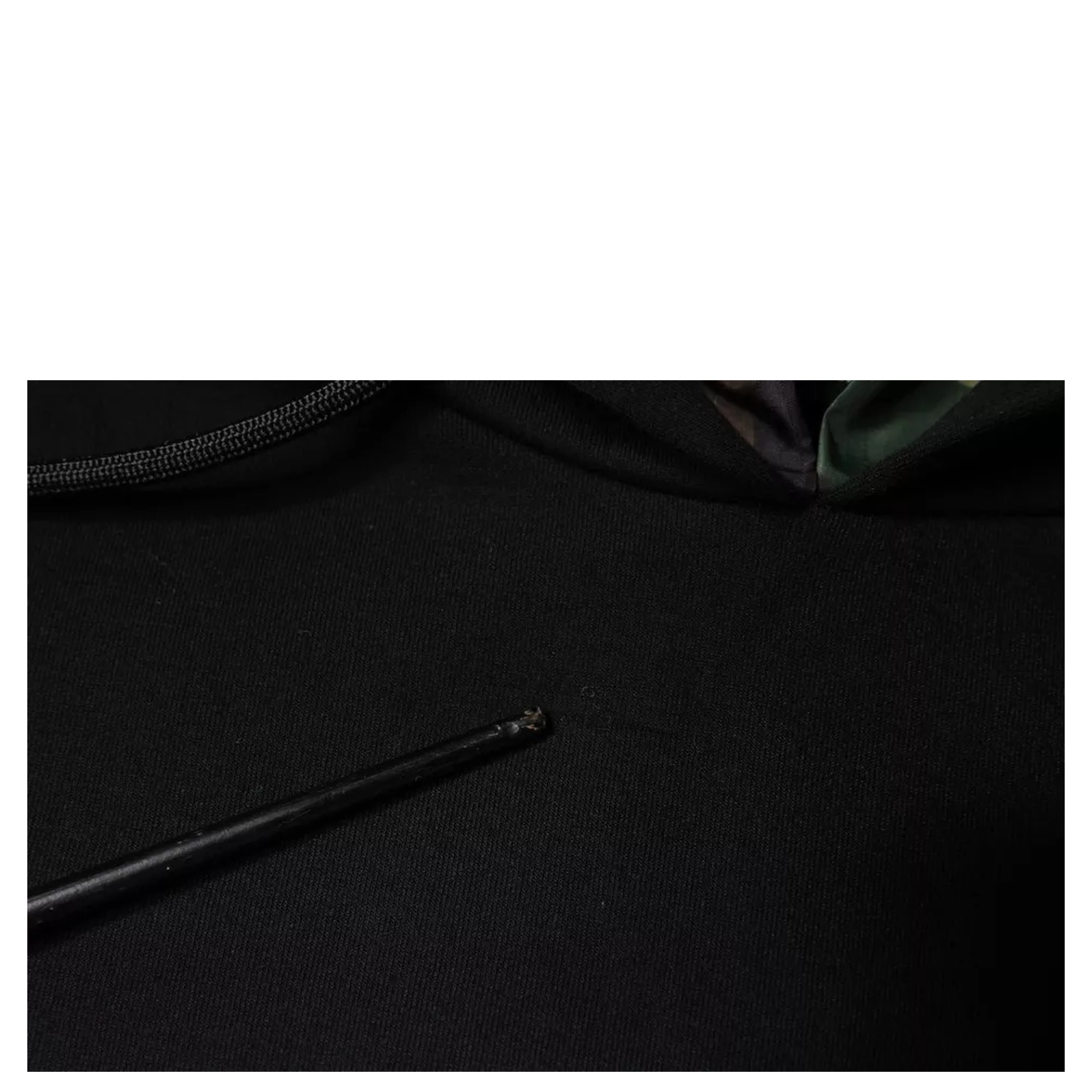 Black Pocket CottonHooded Sweatshirt Sweater