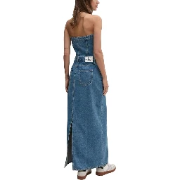 Blue Cotton Long Dress