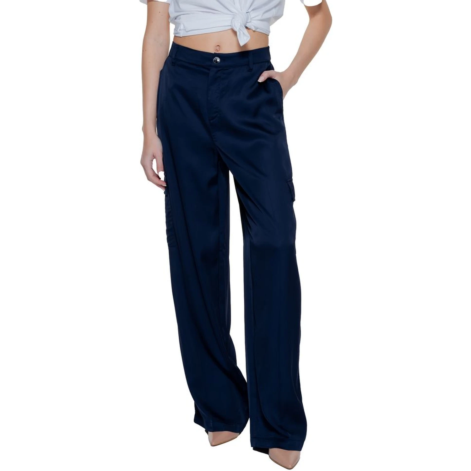 Blue Viscose Pant