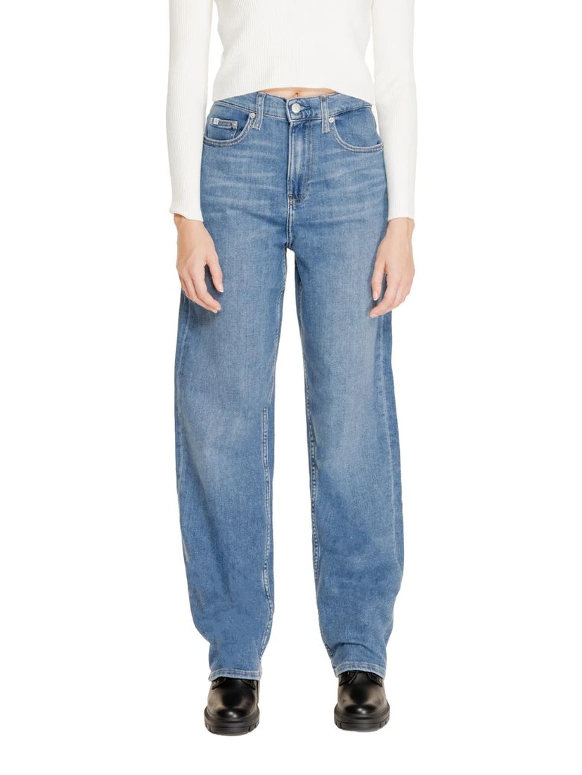Blue Cotton Relaxed Fit Jeans