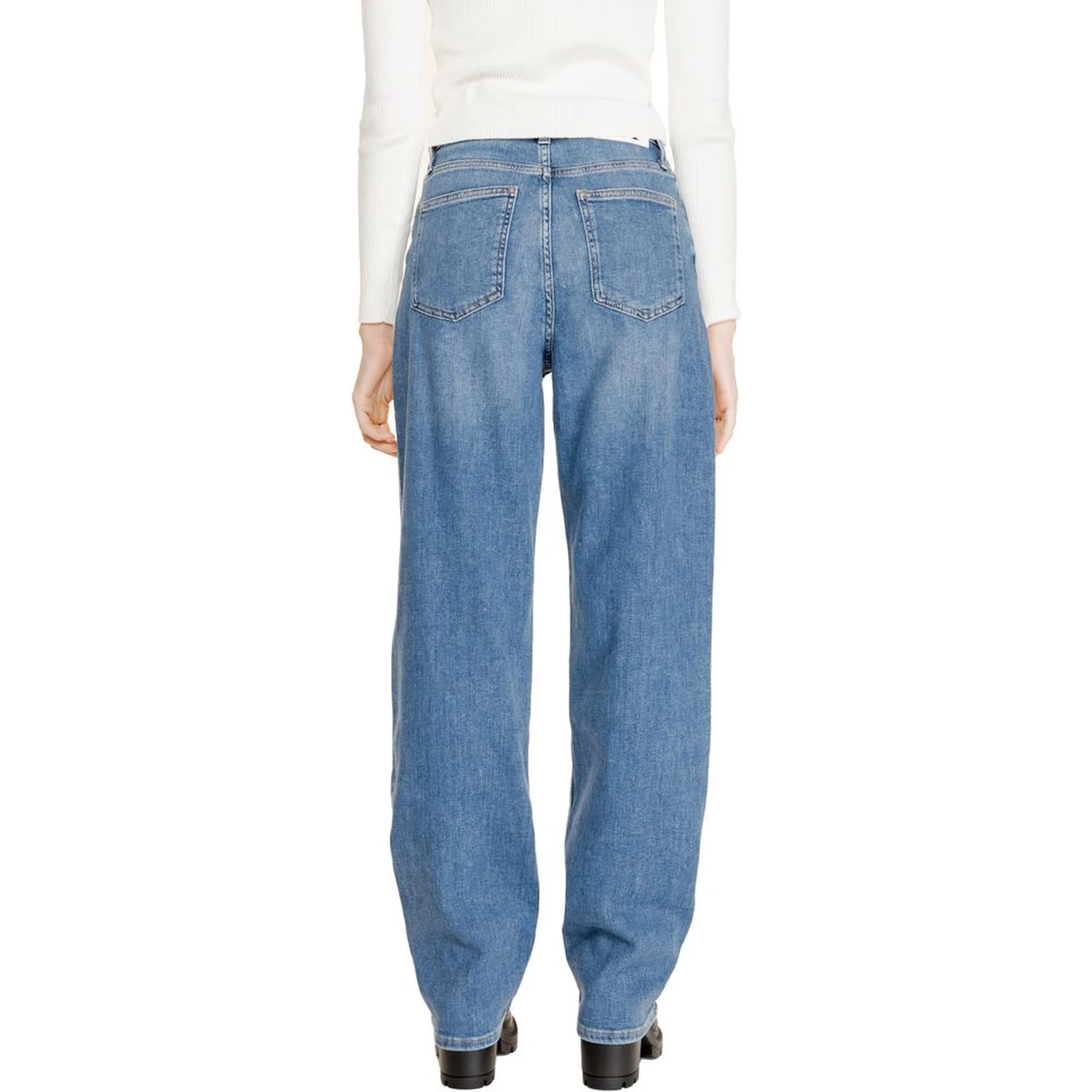 Blue Cotton Relaxed Fit Jeans