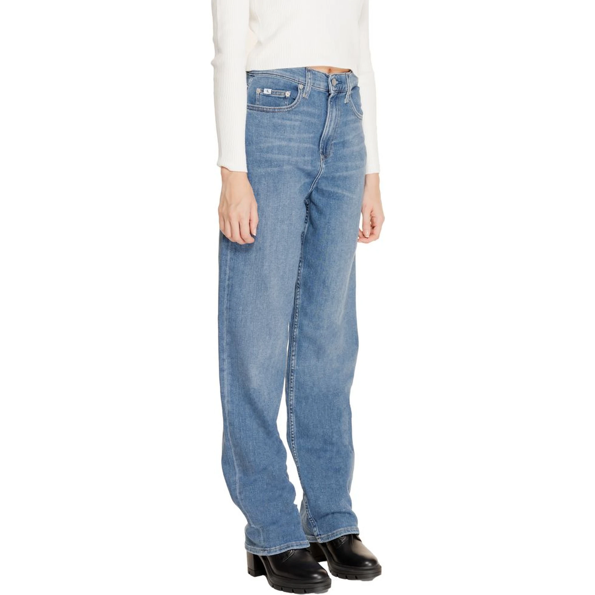 Blue Cotton Relaxed Fit Jeans