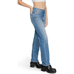 Blue Cotton Mom Jeans