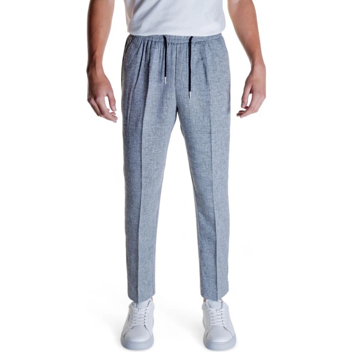 Black Linen Casual Pants