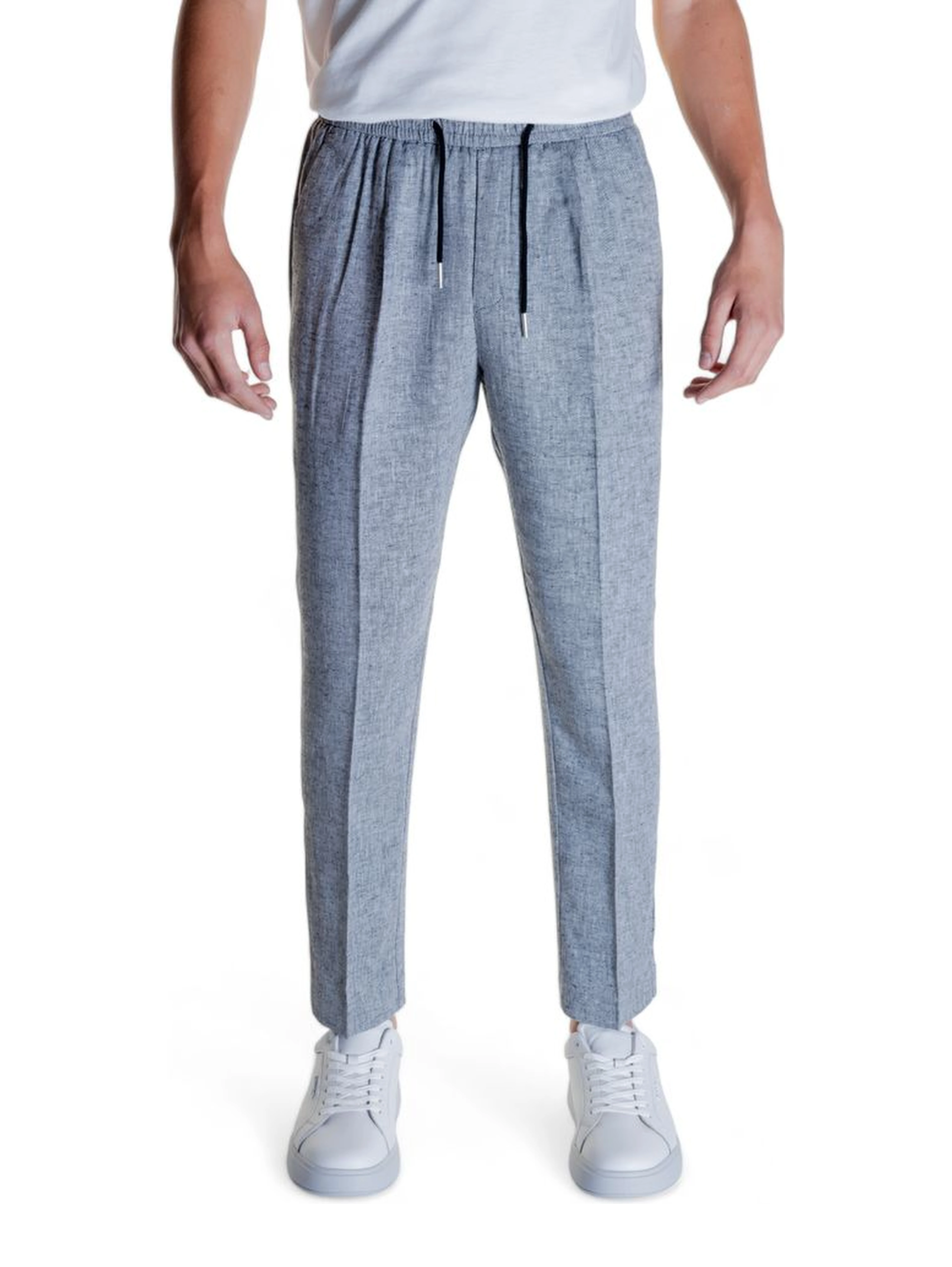 Black Linen Casual Pants