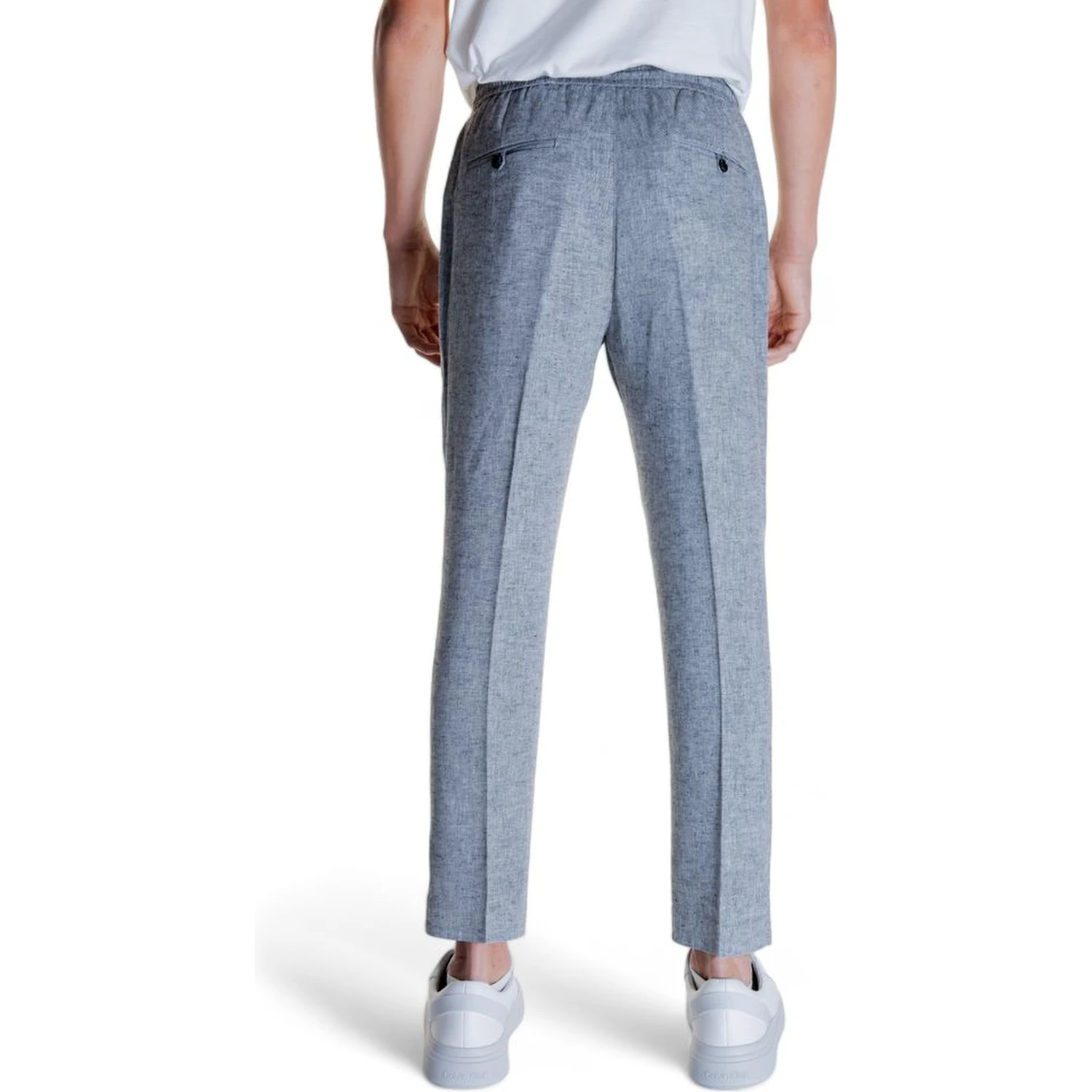 Black Linen Casual Pants
