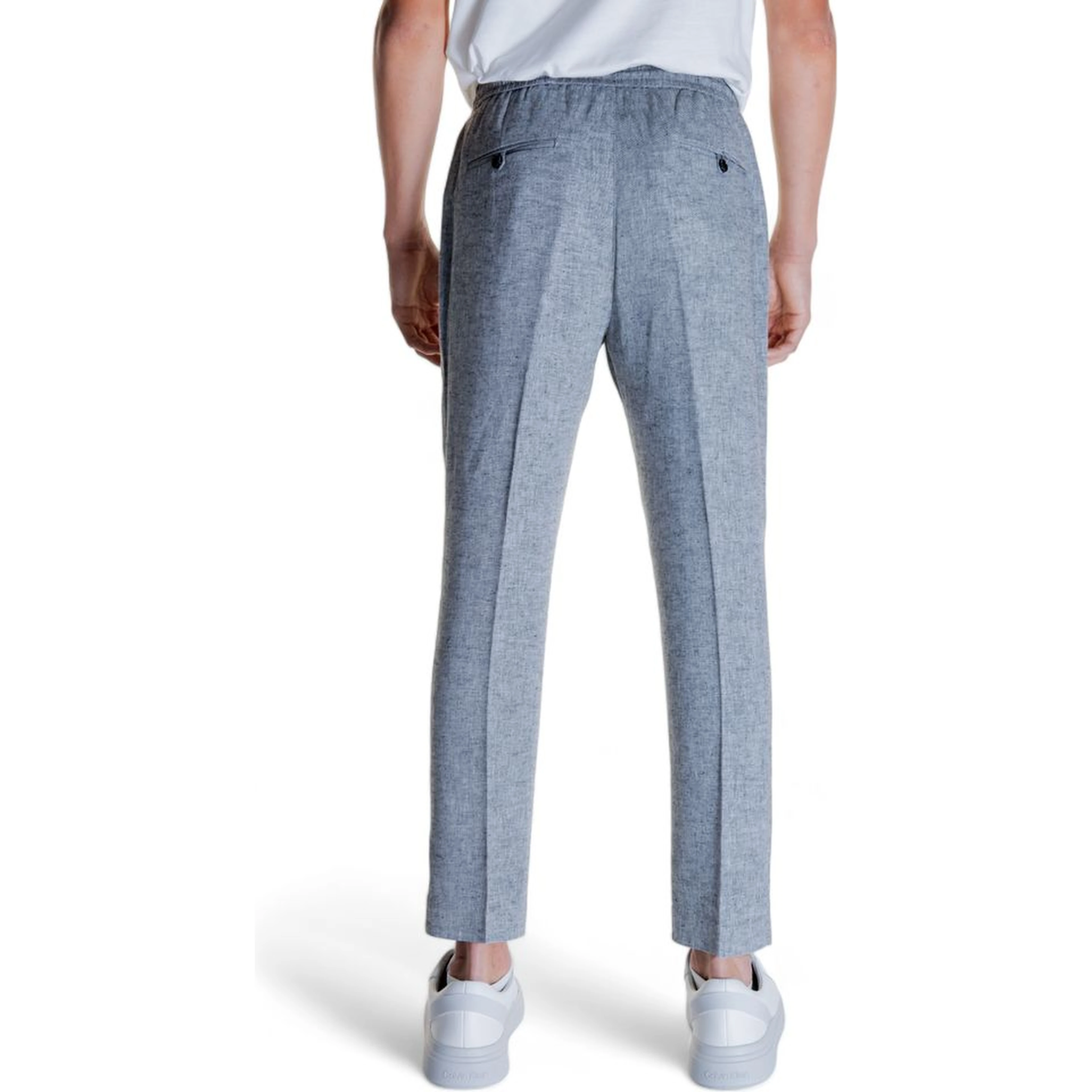 Black Linen Casual Pants
