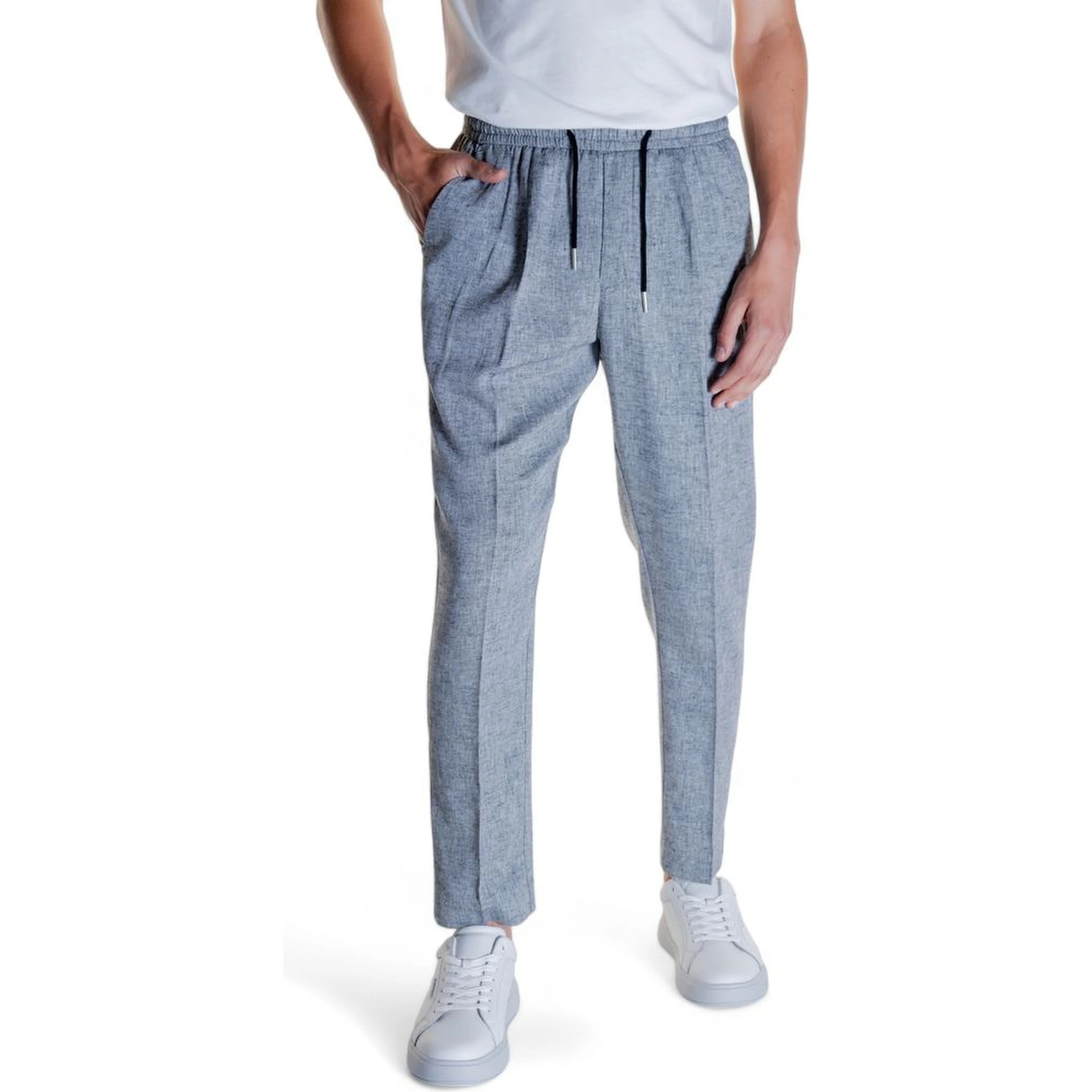 Black Linen Casual Pants