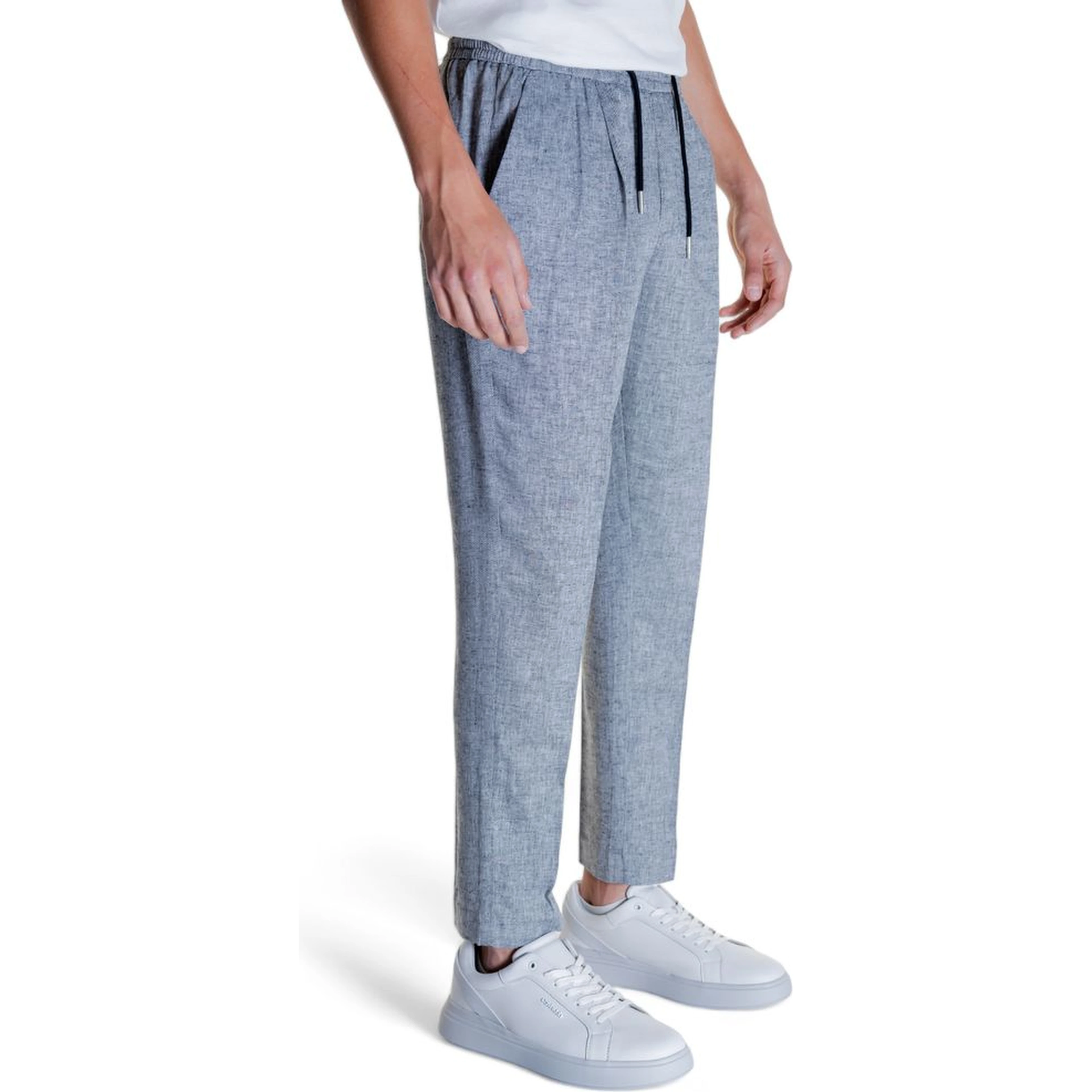 Black Linen Casual Pants