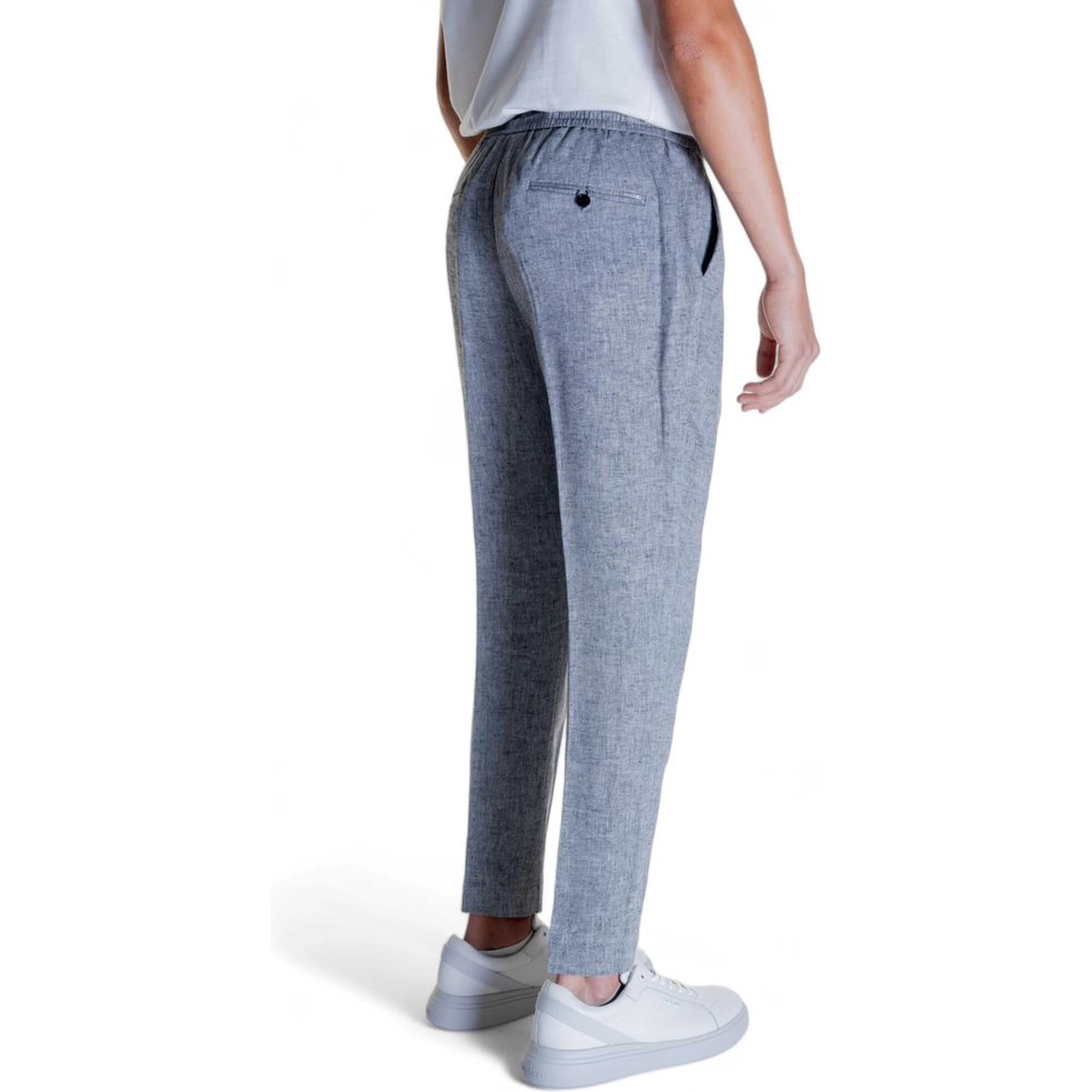 Black Linen Casual Pants