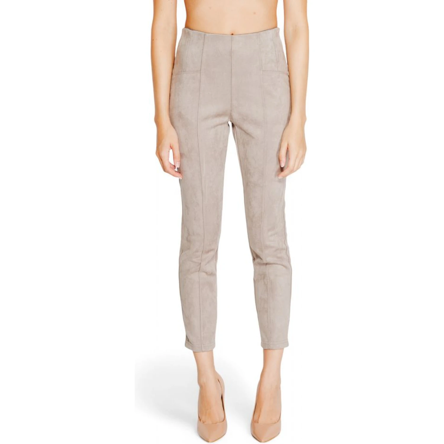 Gray Polyester Leggings