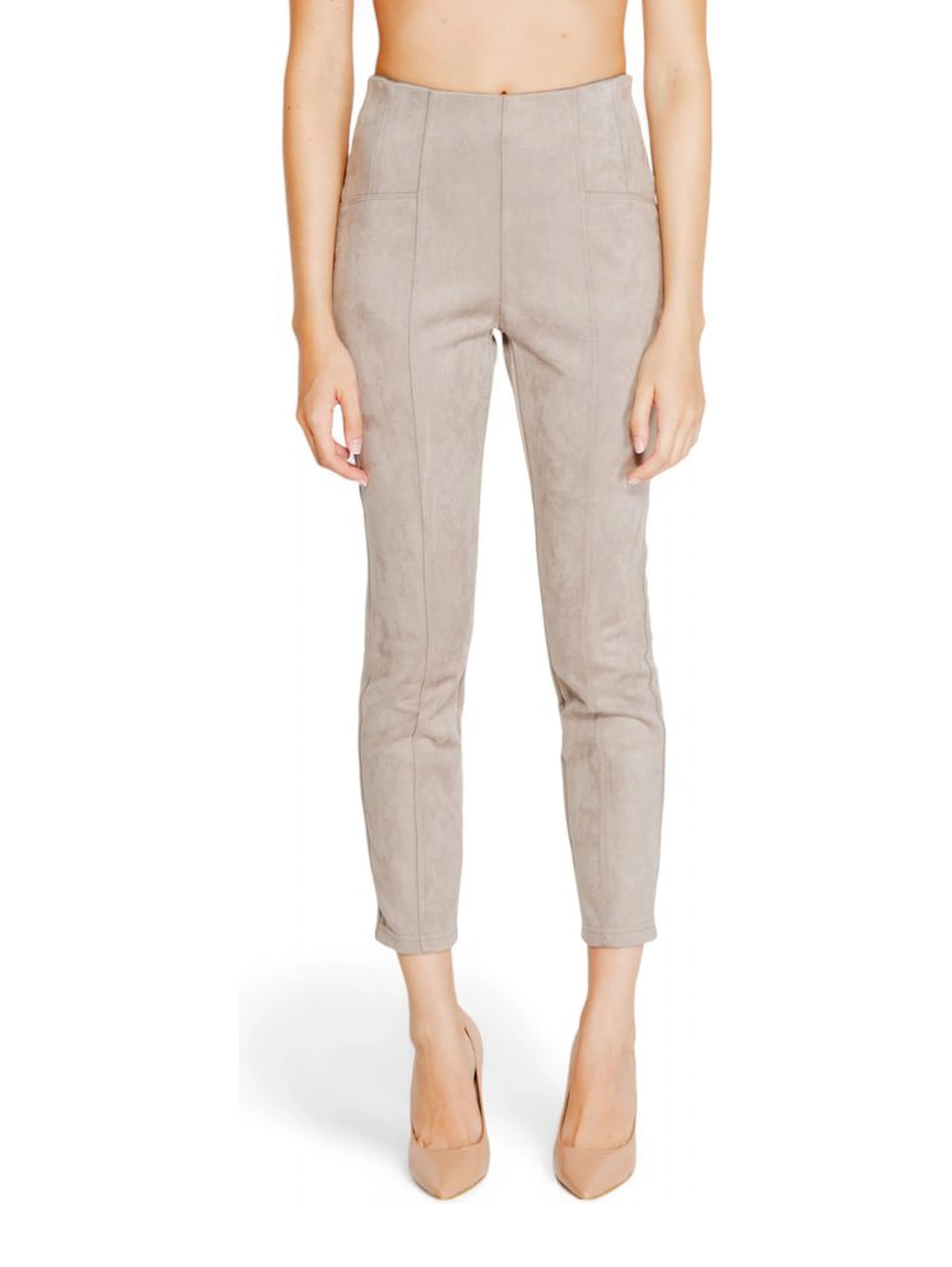 Gray Polyester Leggings