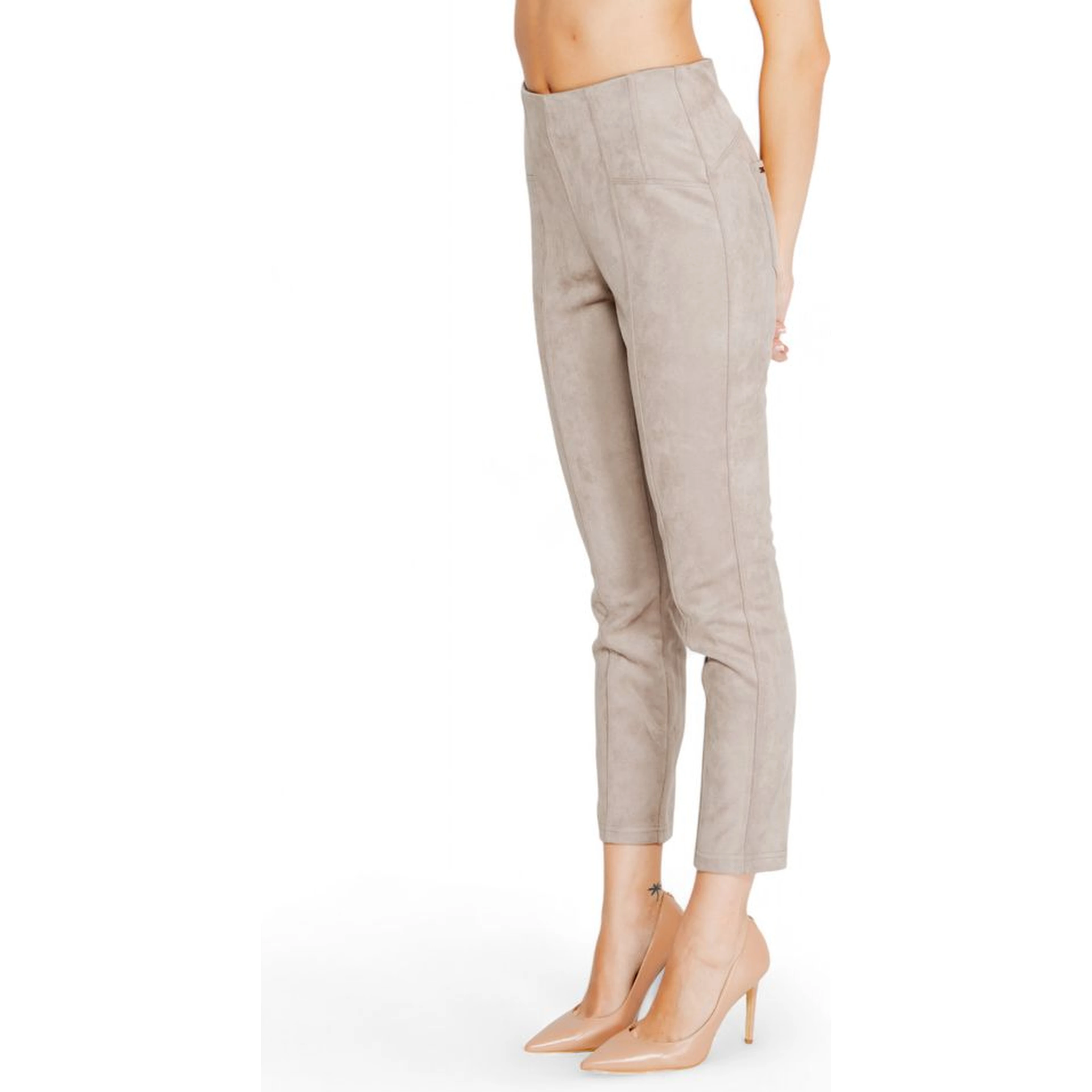 Gray Polyester Leggings