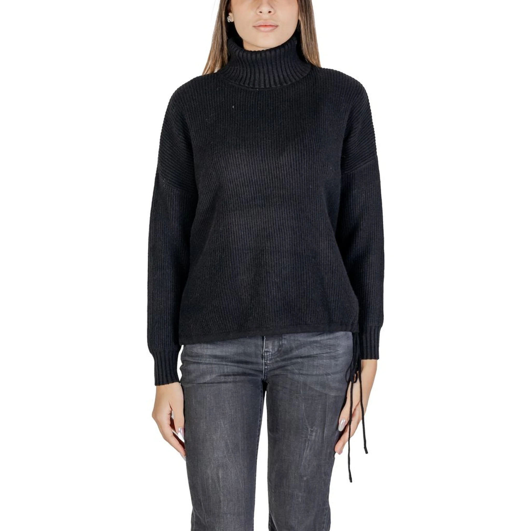 Black Viscose Turtleneck