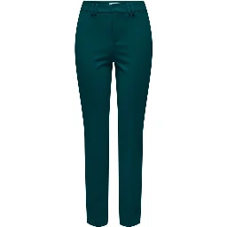 Green Polyester Casual Pants