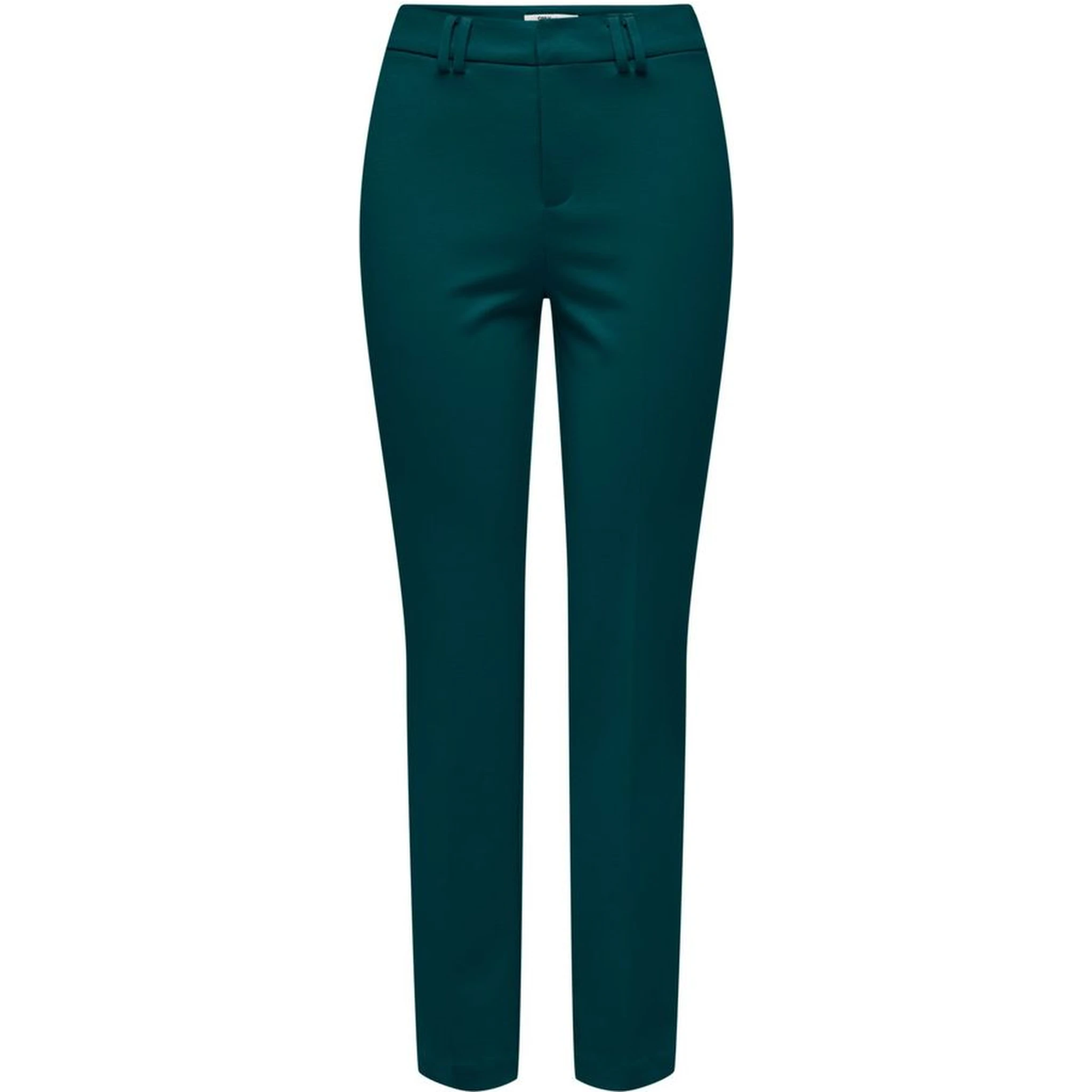 Green Polyester Casual Pants