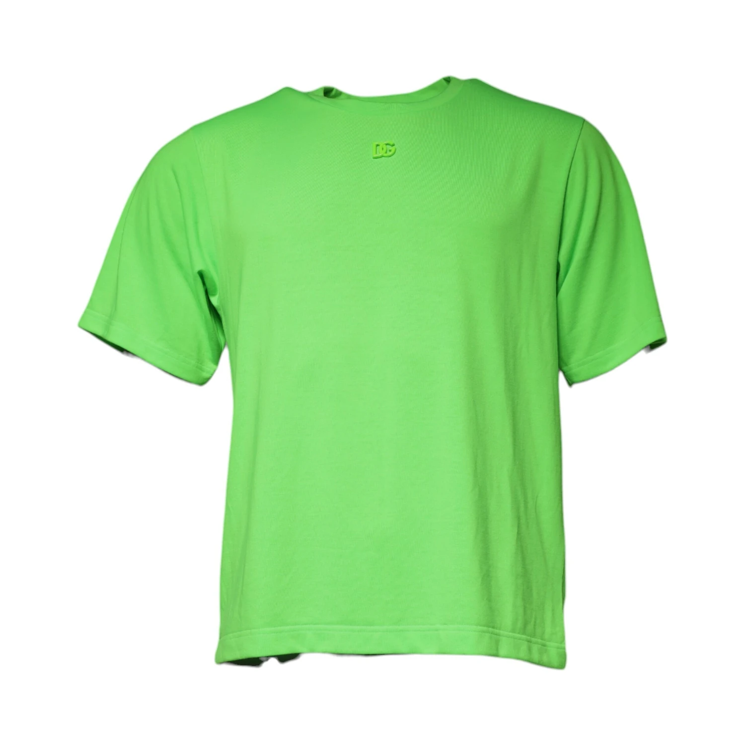 Green Logo Round Neck Short Sleeves T-shirt