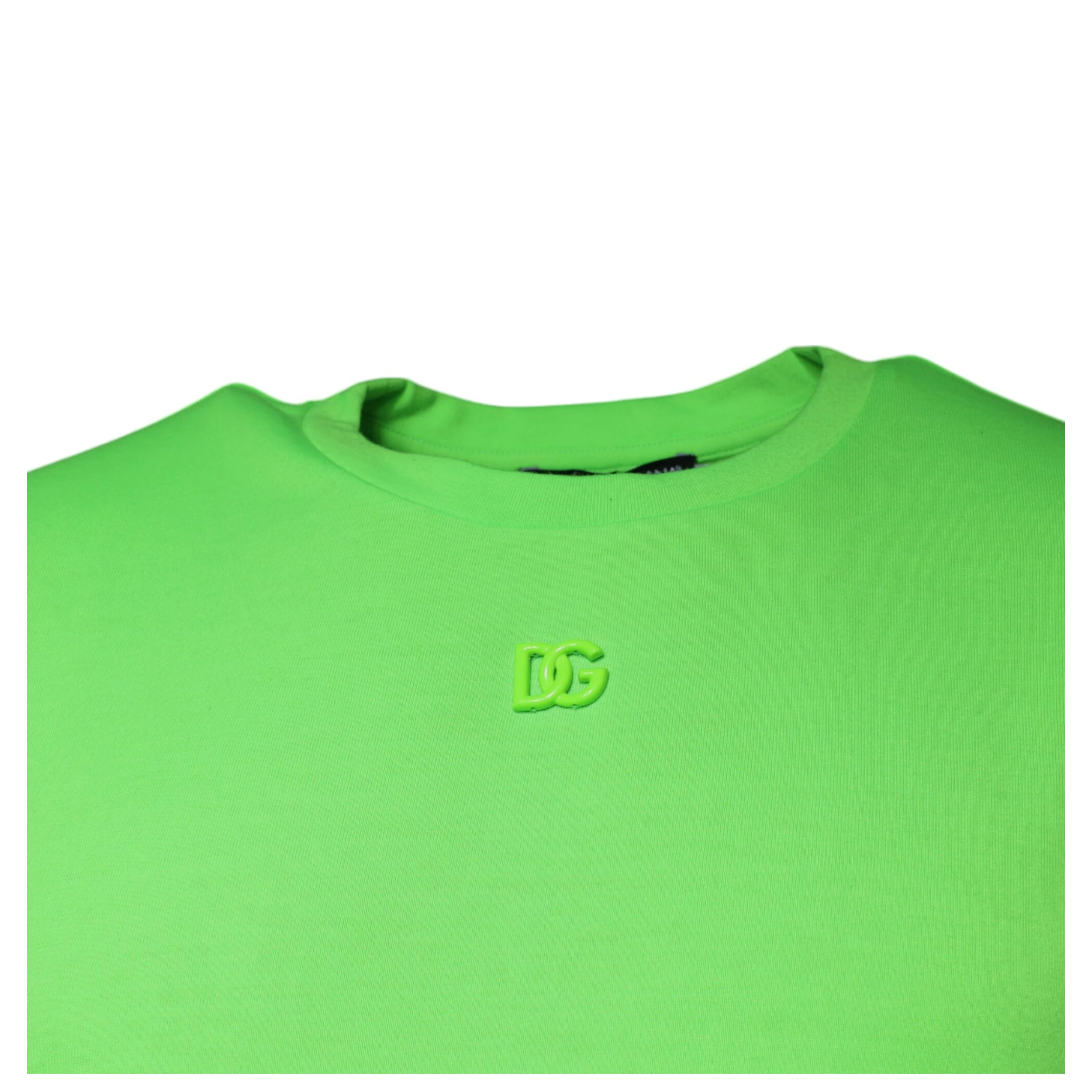 Green Logo Round Neck Short Sleeves T-shirt