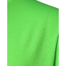 Green Logo Round Neck Short Sleeves T-shirt