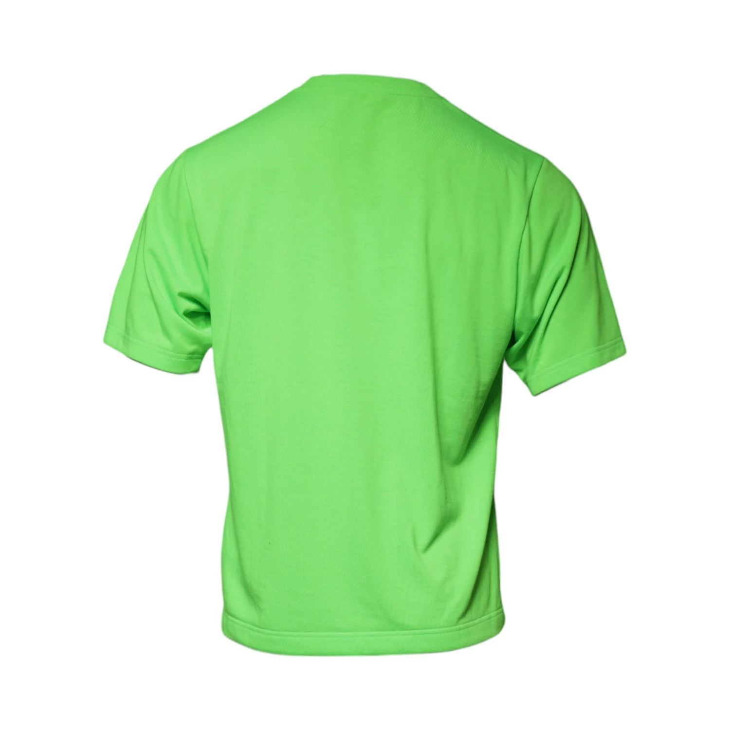 Green Logo Round Neck Short Sleeves T-shirt