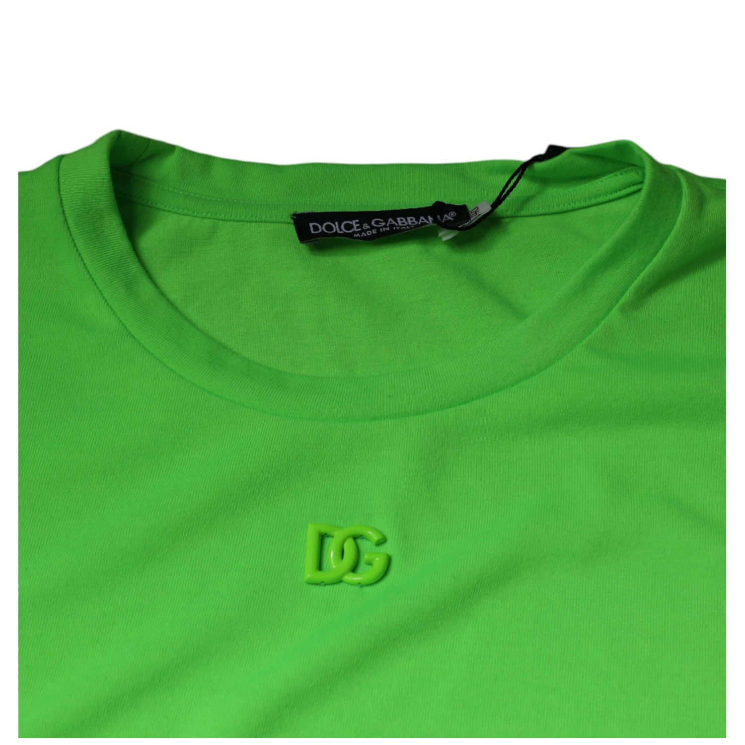 Green Logo Round Neck Short Sleeves T-shirt
