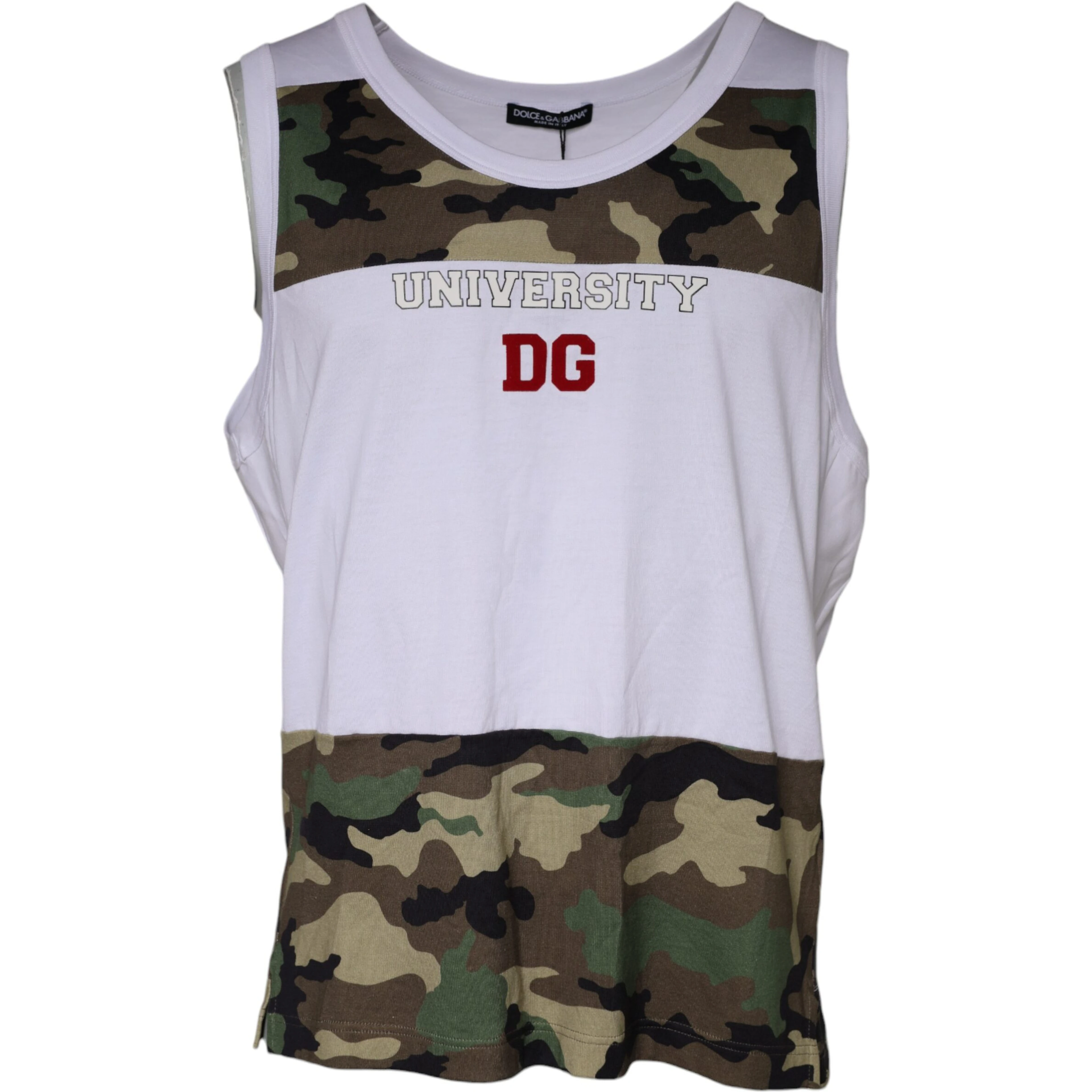 White Camouflage Tank Sleeveless T-shirt