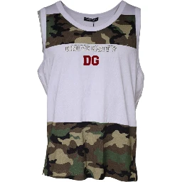 White Camouflage Tank Sleeveless T-shirt